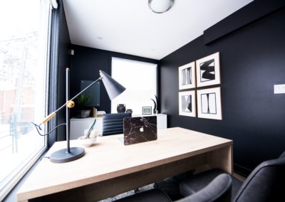 table lamp on desk inside room